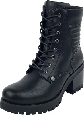 Produktbild von Black Premium by EMP Damen Schwarze Schnürboots mit Absatz EU41