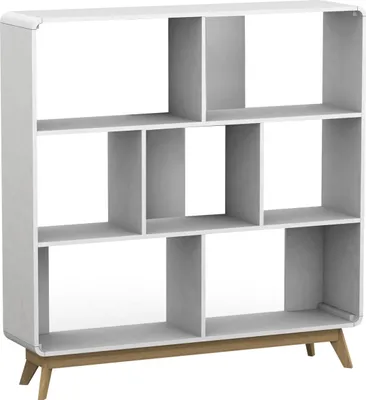 Produktbild von Bücherregal >Janne< in Weiß - 122x126x29cm (BxHxT)