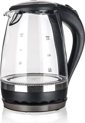 Produktbild von ACTIVER Wasserkocher Glas SCHATTIG 1,5 l mit LEDs Hintergrundbeleuchtung, 1850-2200W, drehbar 360st.