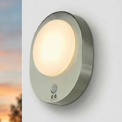Produktbild von LED Außenwandlampe Edelstahl mit Bewegungsmelder IP44 H: 24,4 cm warmweißes Licht 3000 K 850 lm Wandleuchte außen Eingangsbeleuchtung