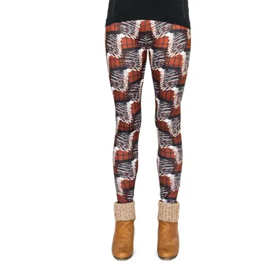 Produktbild von cosey - bedruckte bunte Leggins (Einheitsgröße) - Design Red Scrible