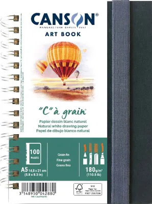 Image de CANSON Carnet de croquis ART BOOK "C" à grain DIN A5 50 feuilles