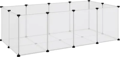 Obrázok produktu pre Klietka pre malé zvieratá priehľadná 144x74x46,5 cm PP a oceľ