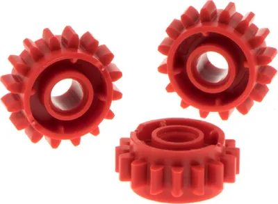 Obrázek produktu pro 3x ozubené kolo Lego Technic červené 16 zubů oboustranná spojka 6100930 18946