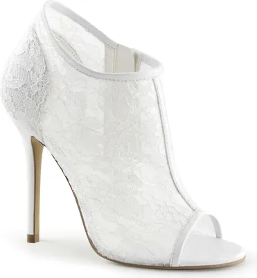 Produktbild von Fabulicious AMUSE-56 Open Toe Stiefelette Ivory Spitze Mesh EU 35