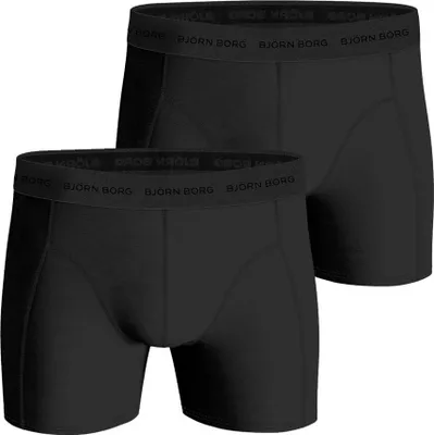 Produktbild von Björn Borg - Herren - Boxershorts Aus Baumwoll-Stretch, 2er-Pack - Schwarz - Gr. M