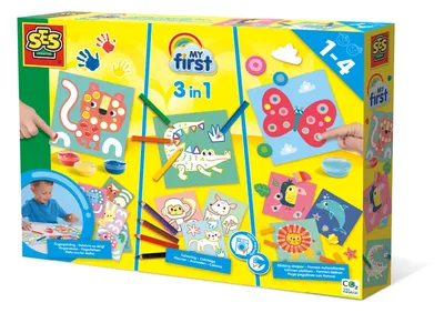 Produktbild von Ses 3 In 1 Mein Erstes Super Set Basteln Blau  Blau One Size