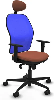 Image de Chaise de bureau avec appui-tête Jorquera Piqueras y Crespo 1D036N1 Bleu Marron