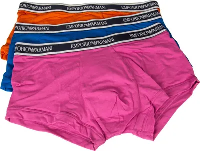 Immagine prodotto di Boxer uomo  EMPORIO ARMANI confezione 3 pezzi elastico a vista cotone elasticizzato tripack articolo 111357 2R717 TRUNK 3 PACK, EUR M - CN 170/95 - BR M - MX M, Cotone 95%,Spandex 5%