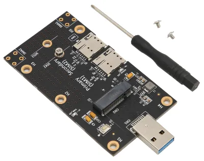 Obrázek produktu pro Adaptér M.2 na USB 3.0 s zasouvacím konektorem pro počítač s dvojitým slotem pro SIM karty a modulem 3G/4G/5G