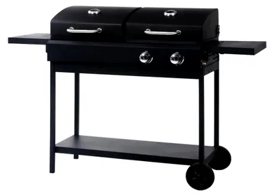 Produktbild von Gaskohle-Grill für Freiluftveranstaltungen - Schwarz, Stahl, 148,5 x 53 x 101,5 cm