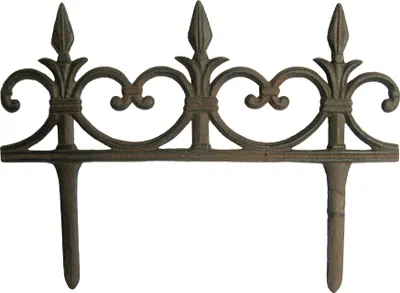 Produktbild von B & S Beetzaun Beeteinfassung Gusseisen 33,5 cm Lilie Fleur de Lys