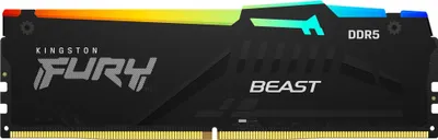 Image de Kingston FURY Beast RGB - DDR5 - Kit - 128 Go : 2 x 64 Go - DIMM 288-PIN - 2800 MHz / PC5-44800 - CL36 - 1,25 V - unbuffered - on-die ECC - Noir