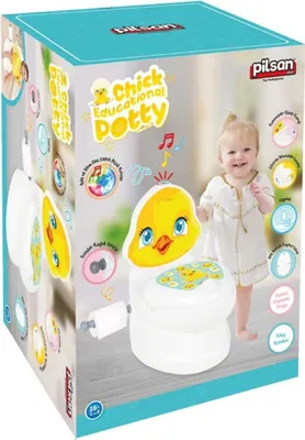 Produktbild von Pilsan Töpfchen Küken 07564 Toilettenpapierhalter, Musik, Licht, Behälter gelb