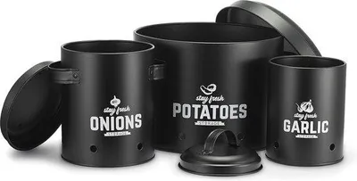 Produktbild von Famanu Aufbewahrungsbox für Kartoffeln und Gemüse – Luftdurchlässig für Langfristige Frische – Geeignet für Kartoffeln, Zwiebeln und Knoblauch – Aus
