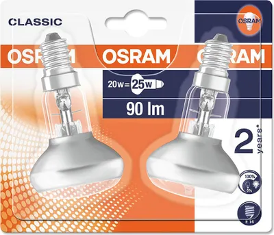 Produktbild von 2 x Osram Halogen Spot R50 20W = 25W E14 ersetzt Concentra Reflektor 30° dimmbar 64541