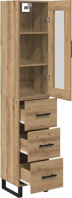 Obrázek produktu pro vidaXL Highboard Artisan dub 34,5 x 34 x 180 cm Materiál na bázi dřeva