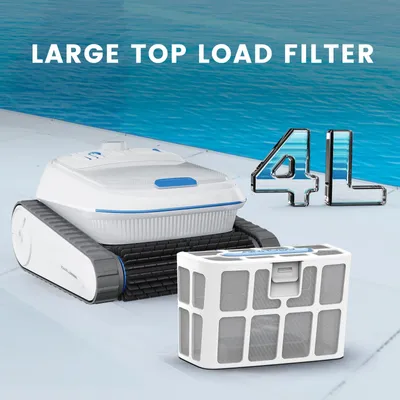 Image de Nettoyeur de piscine robotisé - Batterie lithium - Filtre de 4 litres - Système d'adhérence automatique pour les parois - Aspirateur