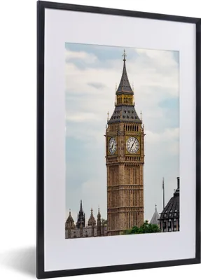 Produktbild von MuchoWow® MuchoWow® Gerahmtes Poster Nahaufnahme des Big Ben in London 40x60 cm - Poster mit zchwarzem Bilderrahmen - Poster in Rahmen