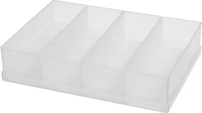 Produktbild von raaco Einteilungsset 4tlg. transparent für Nr.871325-871332,871545-871552 und aus 4xA8-2 - 136457