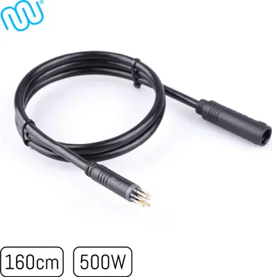 Produktbild von windmeile | Motorkabel, Waterproof, 160cm, für 500W Controller, 9 Pin Higo Stecker, Motor Cable, E-Bike, Pedelec, Elektro Fahrrad