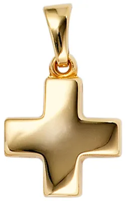 Produktbild von Anhänger Goldkreuz Kreuz aus 333 Gold Gelbgold glatt glänzend