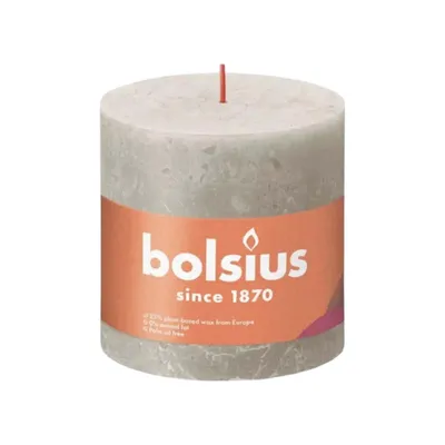 Produktbild von Bolsius Rustik Shine, Zylinder, Grau, 62 h, 1 Stück(e)