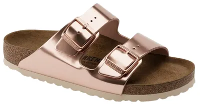 Produktbild von Damen Pantoletten Birkenstock Arizona BS narrow Birko-Flor gold-rosa 37
