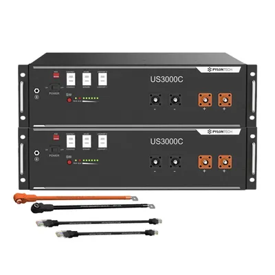 Produktbild von Pylontech 2x US3000C LiFePO4 Batterie 7kWh mit Wechselrichter-Anschlusskabelset