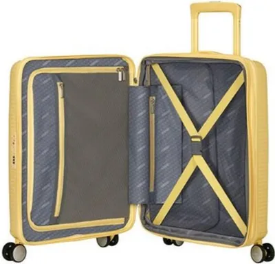 Zdjęcie produktu dla American Tourister Soundbox Spinner 55 EXP Pastel Yellow