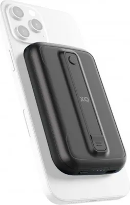 Produktbild von XQISIT Drahtlose USB-C-Powerbank – MagSafe und reguläres oder drahtloses Aufladen – 5.000 mAh – Schwarz