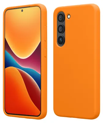 Produktbild von kwmobile Handyhülle für Samsung Galaxy S23 Hülle - Case Silikon - Kabelloses Laden - Schutzhülle Cover in Fruity Orange