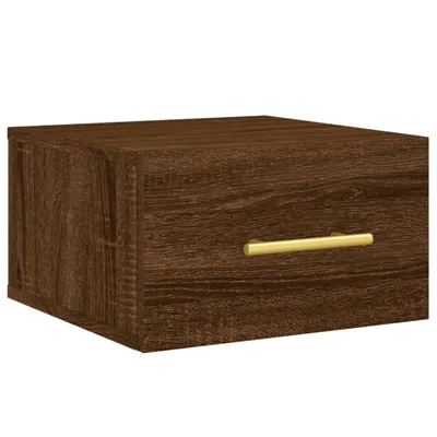 Produktbild von vidaXL Wand-Nachttisch Braun Eichen-Optik 35x35x20 cm