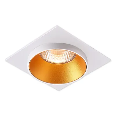 Produktbild von MasterLED Einbaustrahler GU10 Einbauspot Deckenleuchte Quadratisch Weiß Gold Lochausschnitt Deckenspot