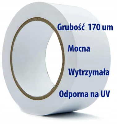 Produktbild von Starkes selbstklebendes Warnband für Böden Weiss 50mm