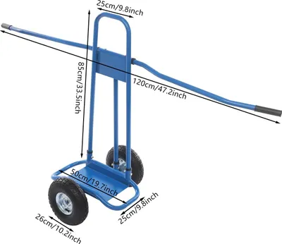 Produktbild von Trockenbauwagen, 220 kg Tragfähigkeit, langlebige Eisenkonstruktion, Blau