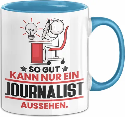 Produktbild von Journalist Geschenk Tasse So Gut Kann Nur Ein Journalist Aussehen Geschenkidee Kaffee-Becher (Blau)