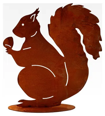 Produktbild von Eichhörnchen Deko Figur 32 x 30 cm Herbstdeko für Garten aus Metall