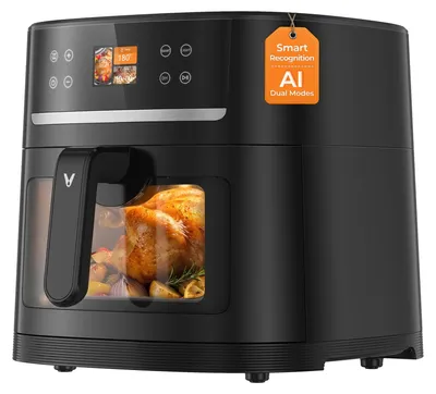 Heißluftfritteuse 8 L, TFT-Display, 1800 W, Sichtfenster