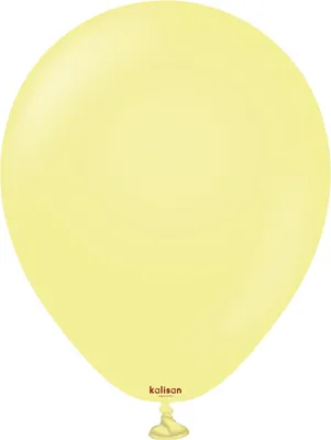 Zdjęcie produktu dla Balony lateksowe Kalisan Macaron Yellow, żółty, 13 cm, 100 szt.