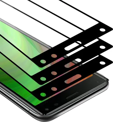 Image de Cadorabo 3x film blindé plein écran pour Sony Xperia 8 film de protection en noir Tempered verre de protection d'écran