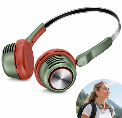 Produktbild von Nackenventilator USB-C wiederaufladbar, freihändiger Halsventilator ohne Flügel, 5 Geschwindigkeitsstufen, tragbarer Ventilator für Reisen, Büro und Outdoor