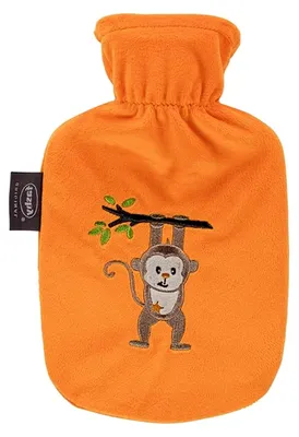 Produktbild von Kinderwärmflasche Affe, orange, 0,8 L