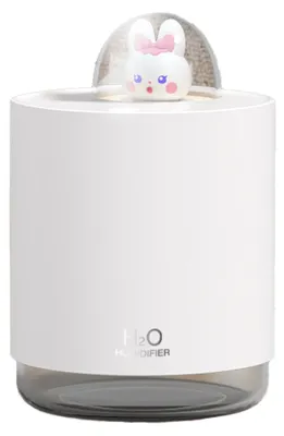 Produktbild von Mini-Luftbefeuchter für den Schreibtisch – Niedlicher Hasen-USB-Luftbefeuchter mit Kaltnebel und Nachtlicht für Schlafzimmer, Büro, Auto und Reisen