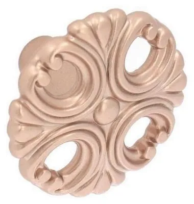 Image de Bouton pour meubles en zamac Diamètre 37mm Or mat rose Lot de 6