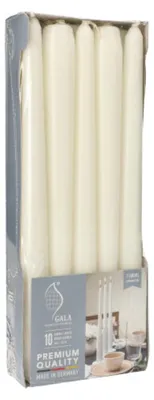 Produktbild von FLAVOUR by Gala Leuchterkerzen, 20 mm, weiß, 10er Pack