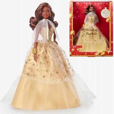 Produktbild von Barbie Signature Holiday Puppe Sammlerstück Geschenk Goldfarben