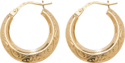 Image de Boucles d'Oreilles Créoles Femme Or 375/1000 - 17mm*19mm; TRS26302