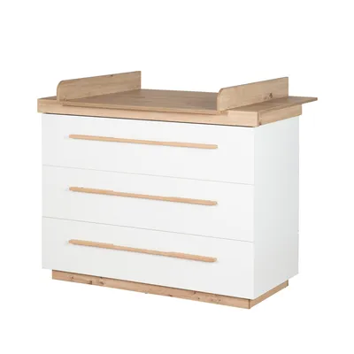 Produktbild von roba Wickelkommode Lumo - Schranktiefe 52,5 cm - 3 Schubladen mit Soft-Close & Vollauszug
