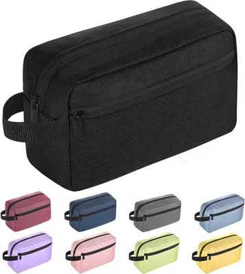 Produktbild von Reisebeutel für Damen und Herren - Kosmetikbeutel mit Reisezubehör - Modern schwarz